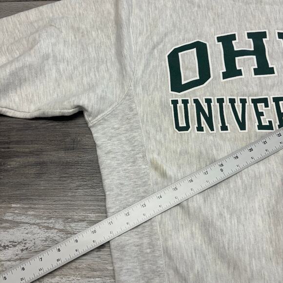 Vintage Y2K Champion Ohio University Heather Gray Men S Reverse Weave Sweatshirt - Picture 5 of 9